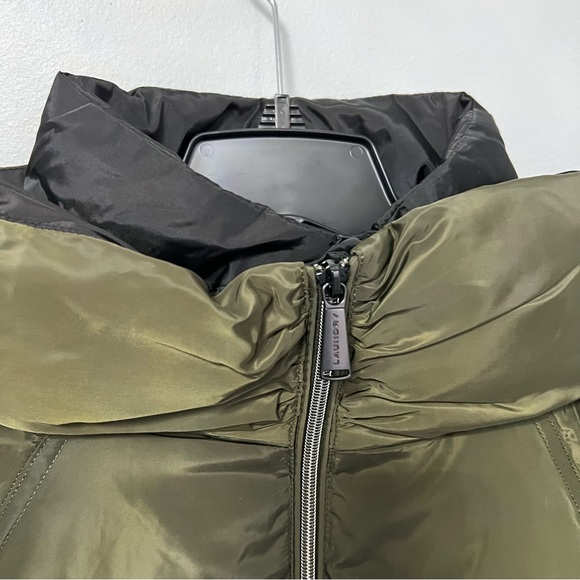 Laundry by Shelli Segal Hooded Belted Parka Jacket In MilitGry -Military Color - Picture 11 of 16